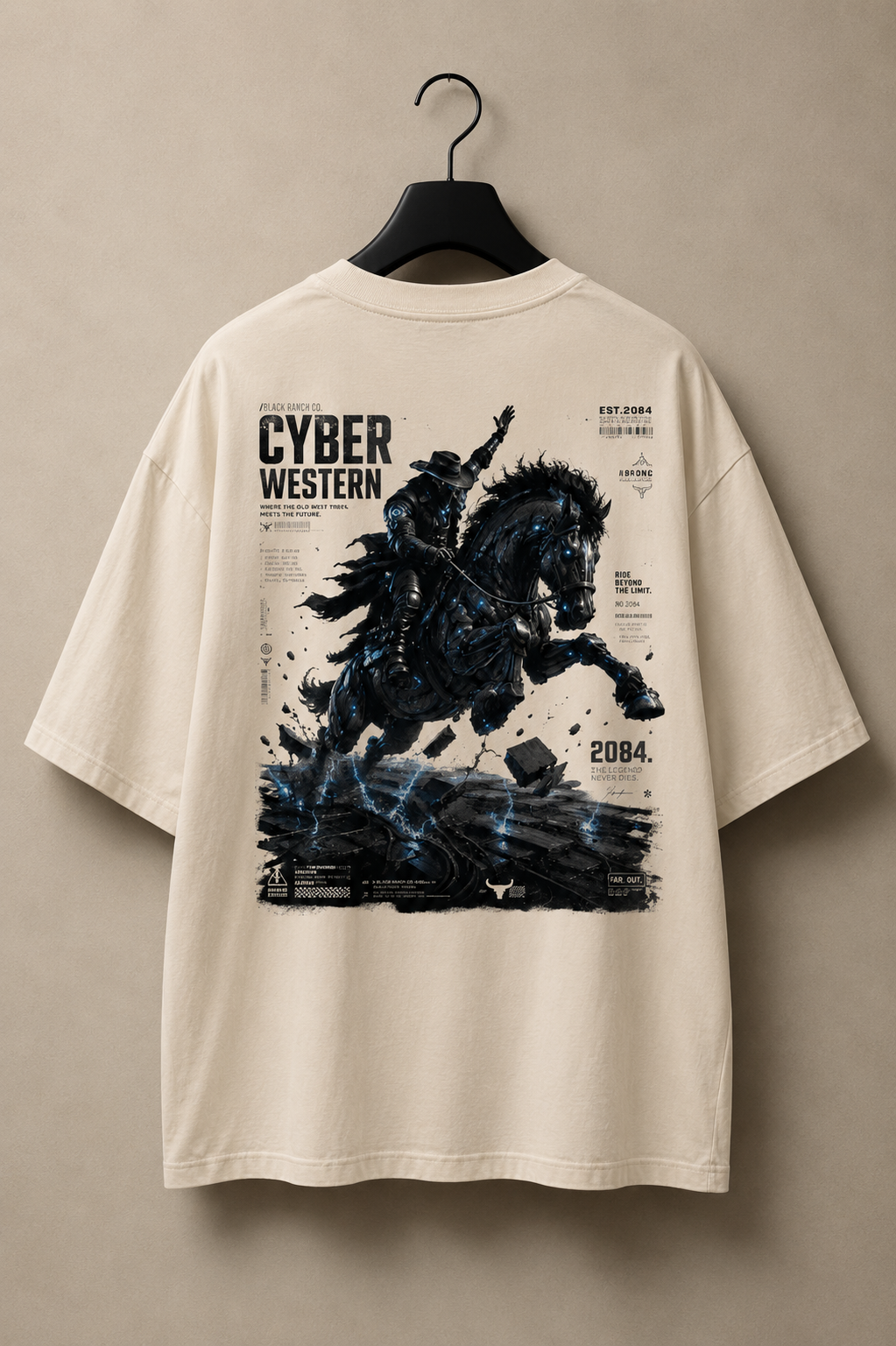 Camiseta Oversized – Cyber Western 2084
