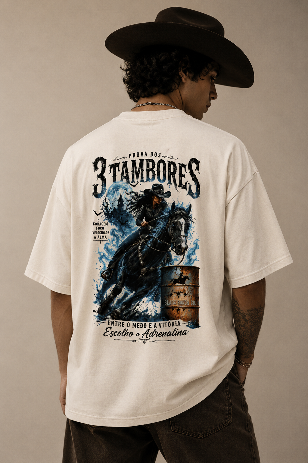 Camiseta Oversized – 3 Tambores