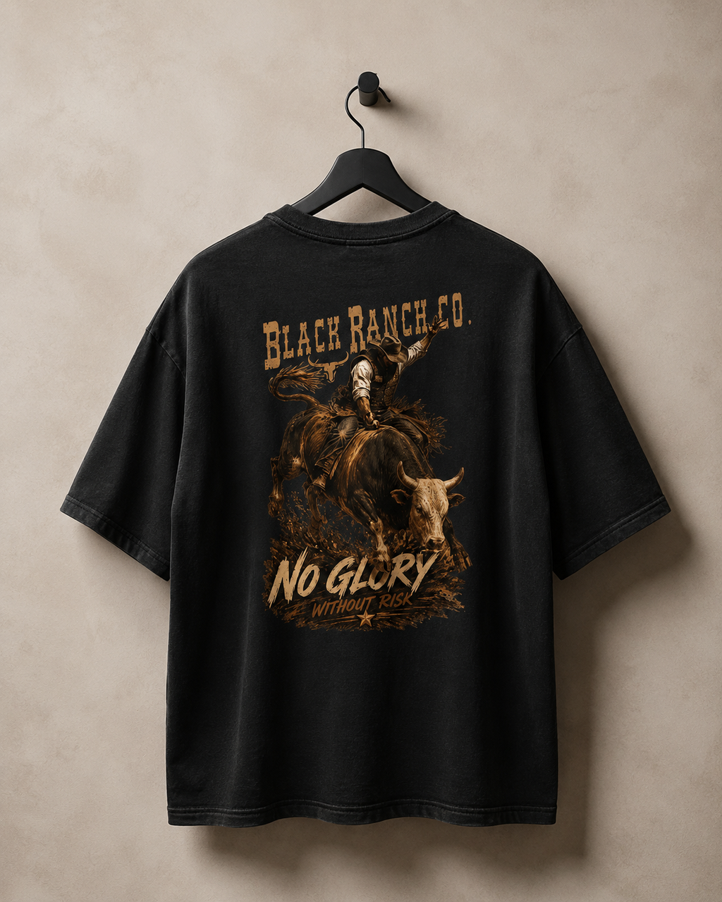 Camiseta Oversized - 8 seconds Bull Ride